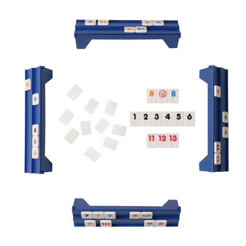 Point Games Classic Mini Rummy Game Set with 4 Exclusive Folding Playing Racks in Super Durable Travel Bag, for 2-4 Players Great Gift for Adults and Kids - Image 3